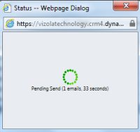 Email test progress